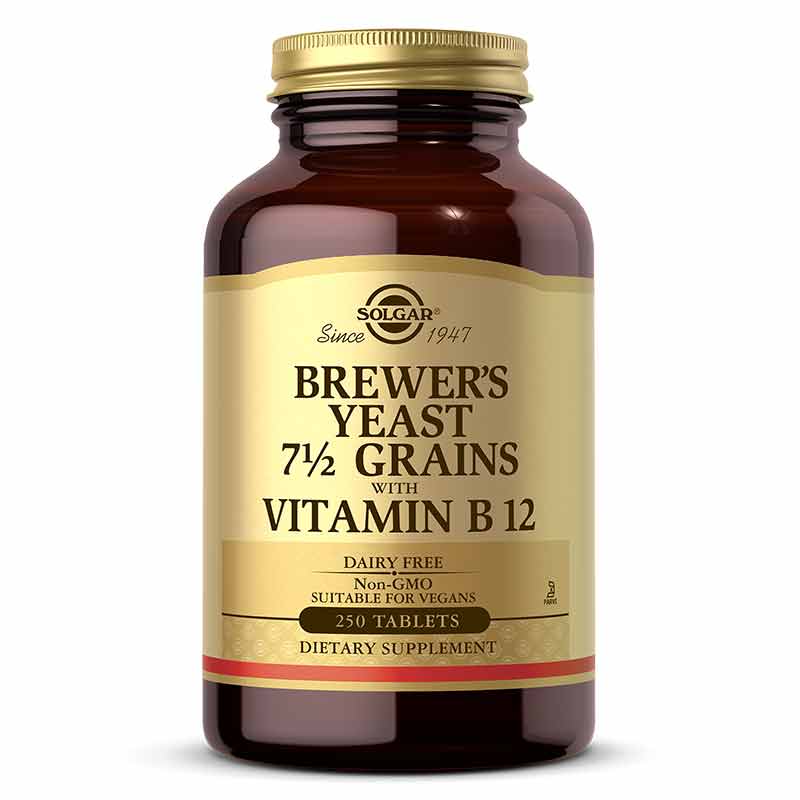 Solgar's Brewer’s Yeast 7 1/2 Grains with Vitamin B12 is derived from